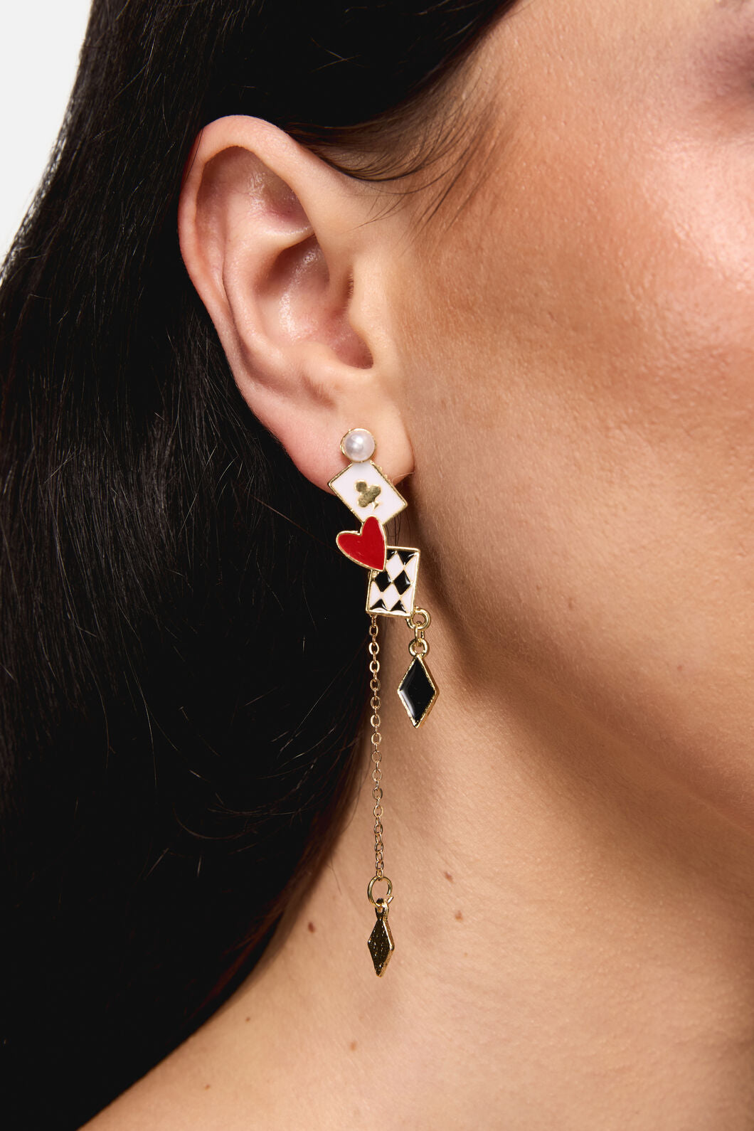 Dangerfield - Card Game Drop Earrings - multi