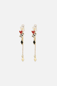 Dangerfield - Card Game Drop Earrings - multi