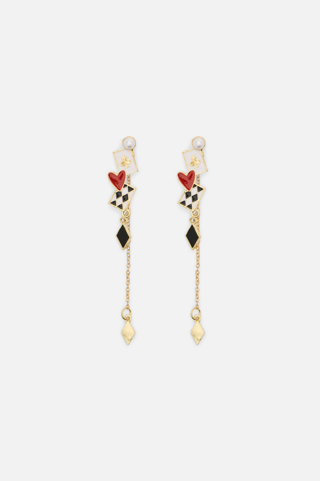 Dangerfield - Card Game Drop Earrings - multi