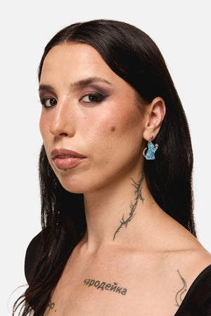 Dangerfield - Cat And Star Earrings - silver