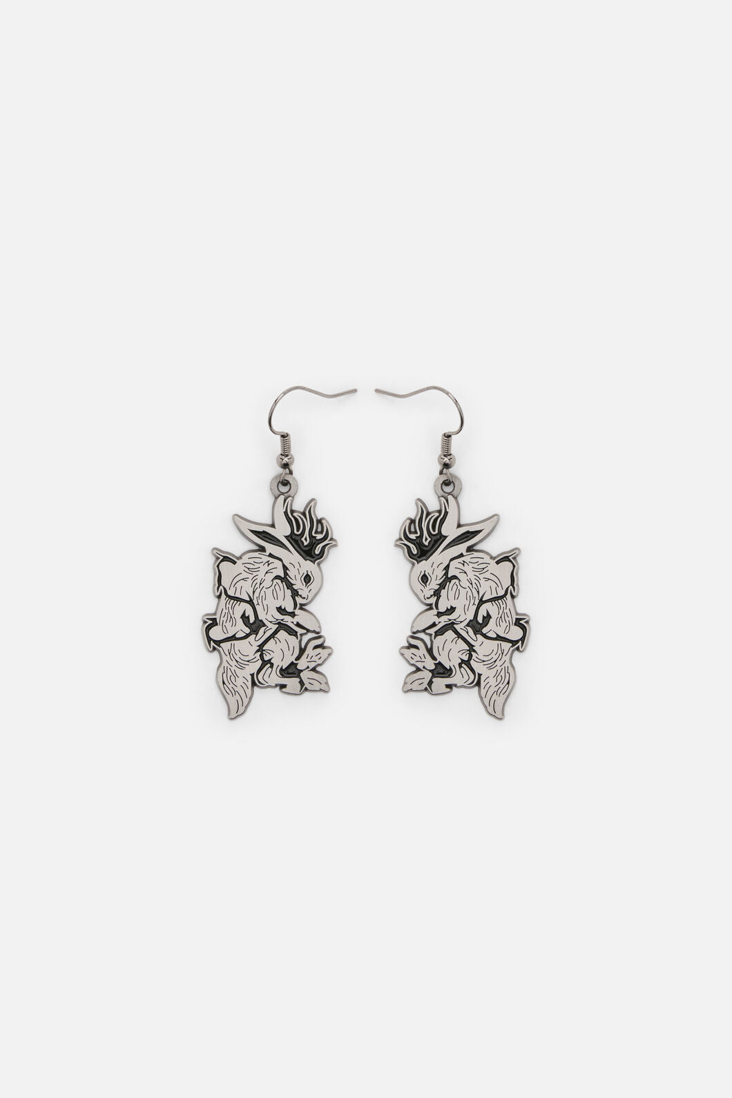 Dangerfield - Jackalope Metal Earrings - silver