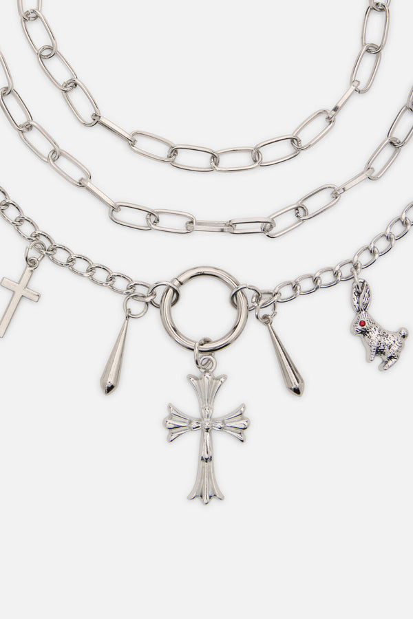 Dangerfield - Lapin Charm Necklace - silver