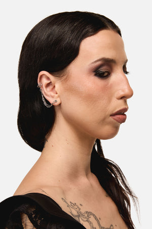 Dangerfield - Star Chain Earring & Cuff Set - silver