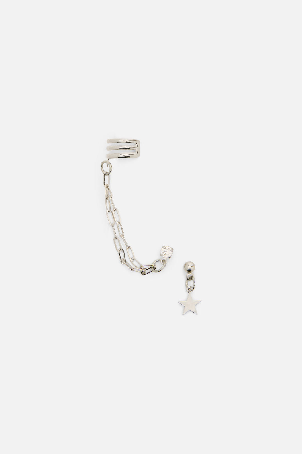 Dangerfield - Star Chain Earring & Cuff Set - silver