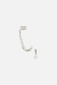 Dangerfield - Star Chain Earring & Cuff Set - silver