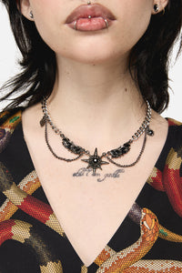 Dangerfield - Wings & Star Necklace - silver