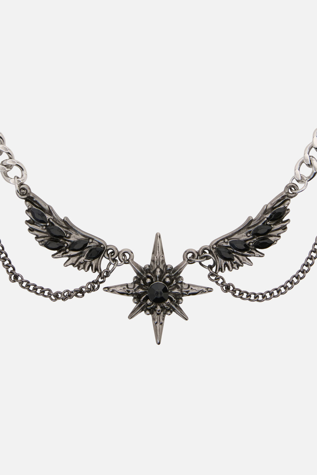Dangerfield - Wings & Star Necklace - silver