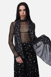 Dangerfield - Galaxy Metallic Printed Scarf - black