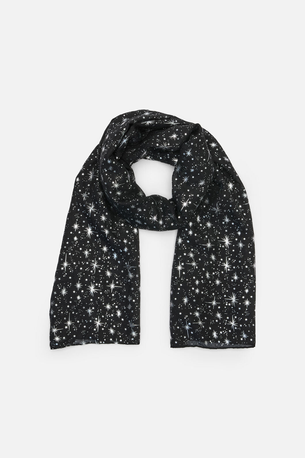 Dangerfield - Galaxy Metallic Printed Scarf - black