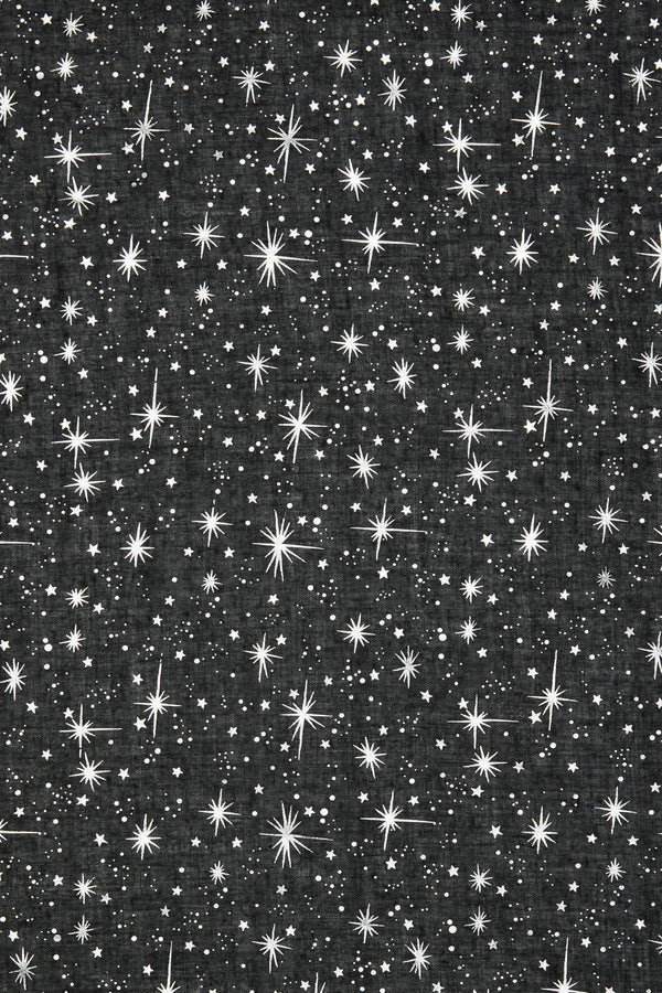 Dangerfield - Galaxy Metallic Printed Scarf - black