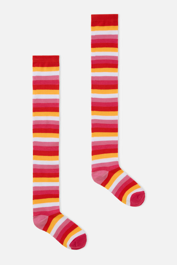 Dangerfield - Red Long Striped Sock - red