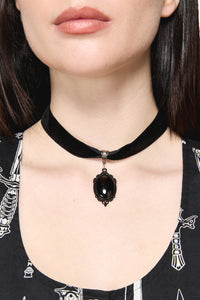 Dangerfield - Black Velvet Charm Choker - black