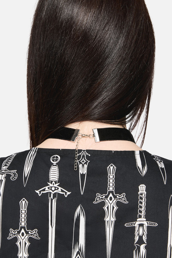 Dangerfield - Black Velvet Charm Choker - black
