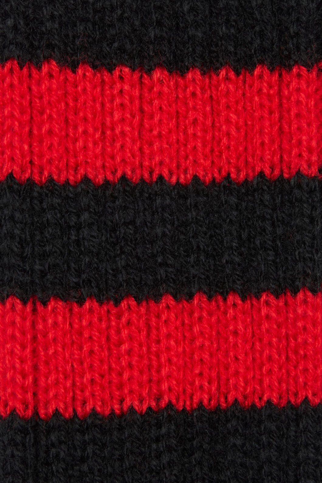 Dangerfield - Ribbed Long Fingerless Gloves - black-red