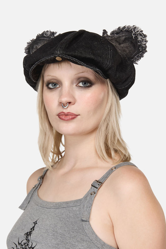 Dangerfield - Denim Ear Hat - black
