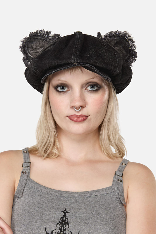 Dangerfield - Denim Ear Hat - black