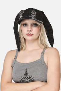 Dangerfield - Distressed Long Ears Cap - black