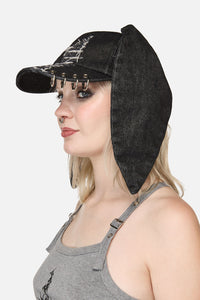 Dangerfield - Distressed Long Ears Cap - black