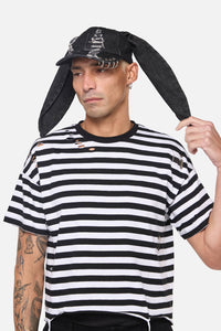 Dangerfield - Distressed Long Ears Cap - black