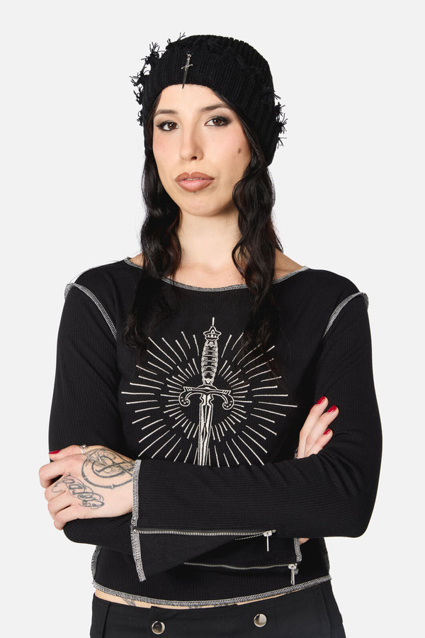 Dangerfield - Sword Charm Beanie - black