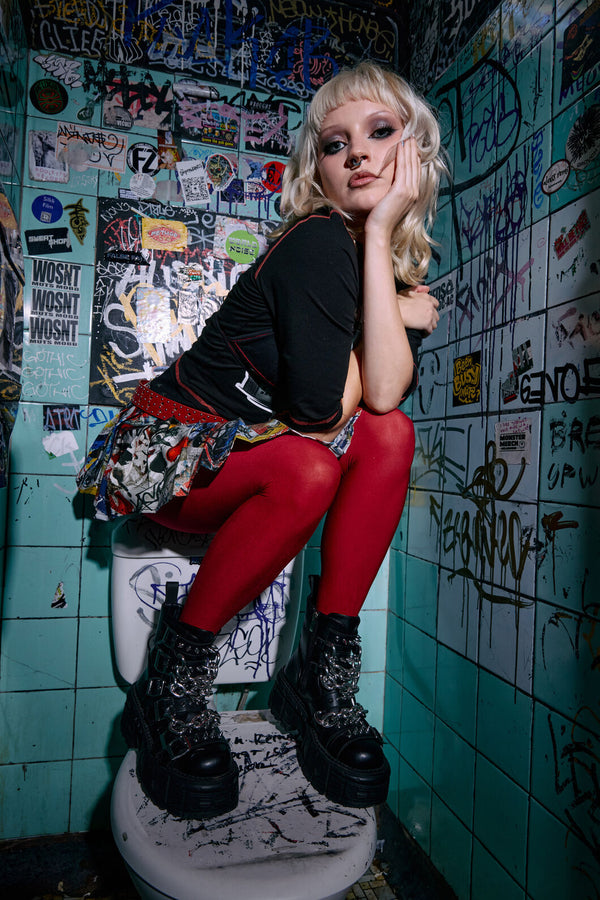 Dangerfield - Red Plain Tights - red