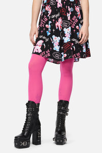 Dangerfield - Hot Pink Plain Tights - hot-pink