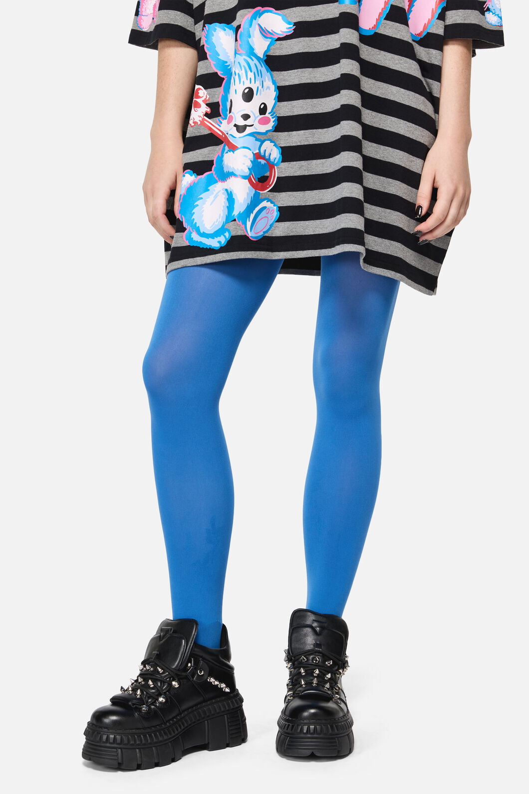Dangerfield - Blue Plain Tights - blue