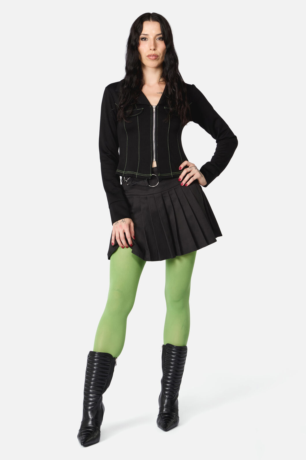 Dangerfield - Green Plain Tights - green