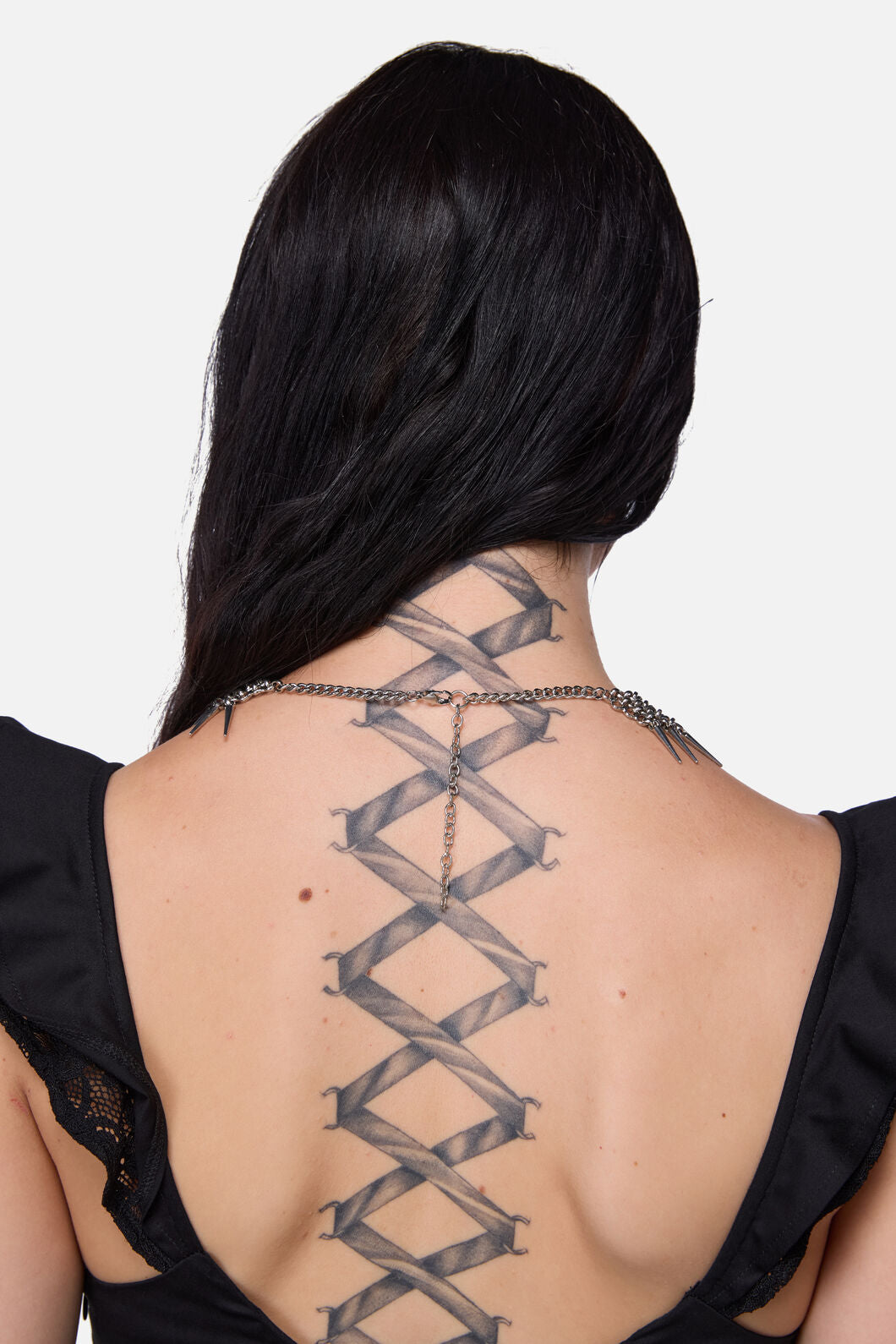 Dangerfield - Chainmail Spike Choker - silver