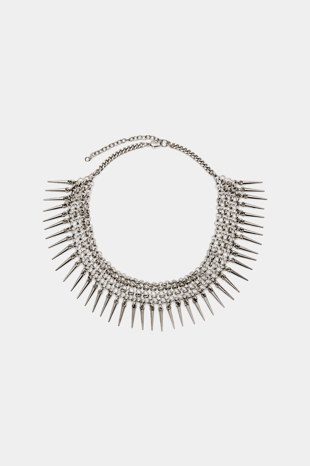 Dangerfield - Chainmail Spike Choker - silver