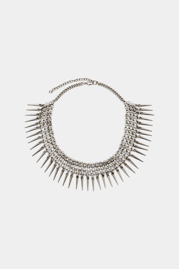 Dangerfield - Chainmail Spike Choker - silver