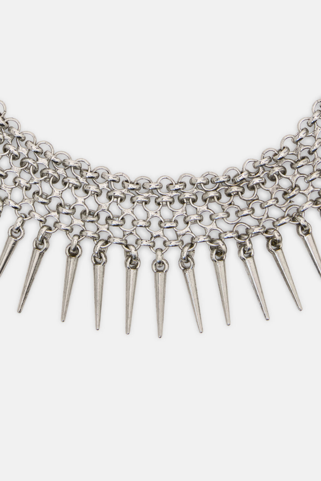 Dangerfield - Chainmail Spike Choker - silver