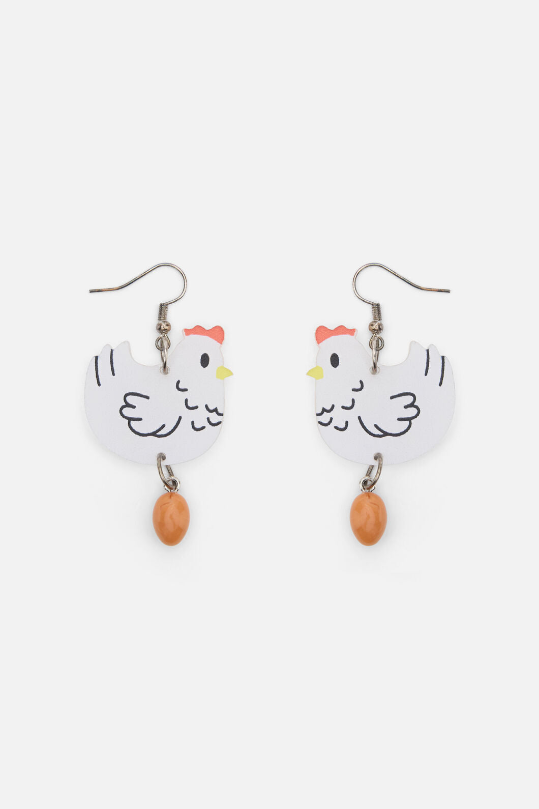 Dangerfield - Chicken & Egg Earrings - white