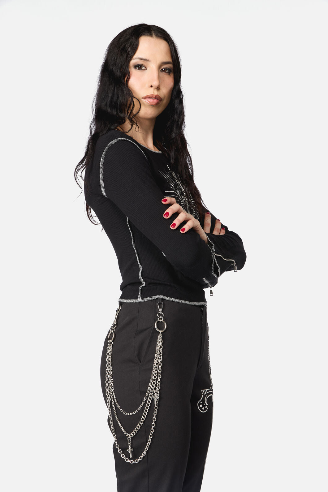 Dangerfield - Cross Triple Jean Chain - silver