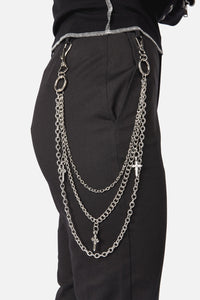 Dangerfield - Cross Triple Jean Chain - silver