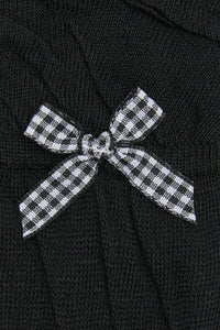 Dangerfield - Gingham Bow Socks - black