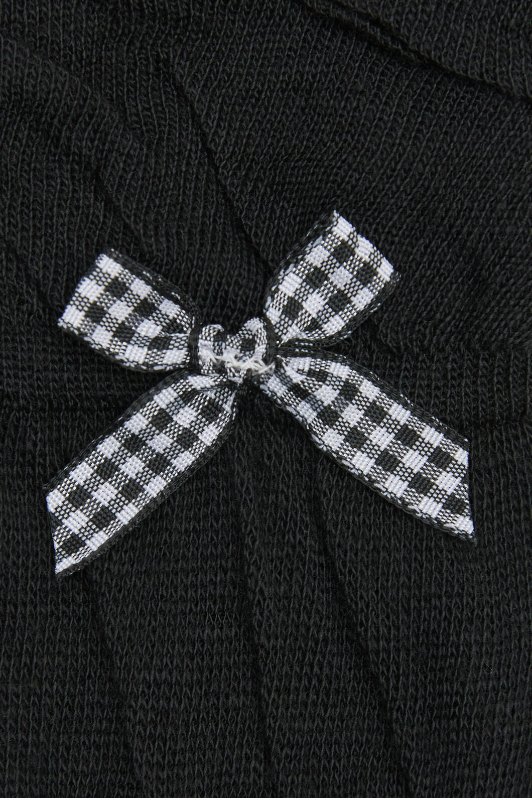 Dangerfield - Gingham Bow Socks - black