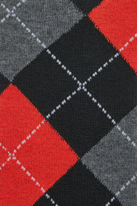 Dangerfield - Long Argyle Socks - black-red