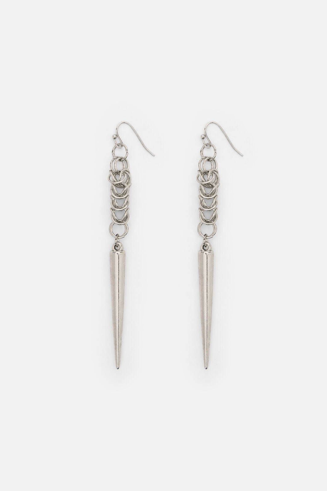 Dangerfield - Chainmail Drop Earrings - silver