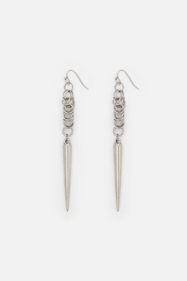 Dangerfield - Chainmail Drop Earrings - silver