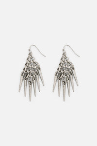 Dangerfield - Chain Mail Spike Earrings - silver