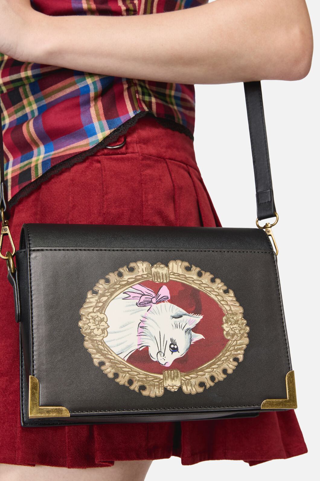 Dangerfield - Snowdrop Cat Book Bag - black