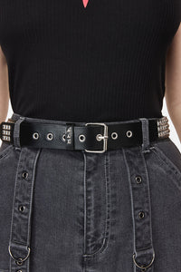 Dangerfield - Pyramid Stud Belt - black