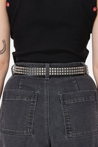 Dangerfield - Pyramid Stud Belt - black