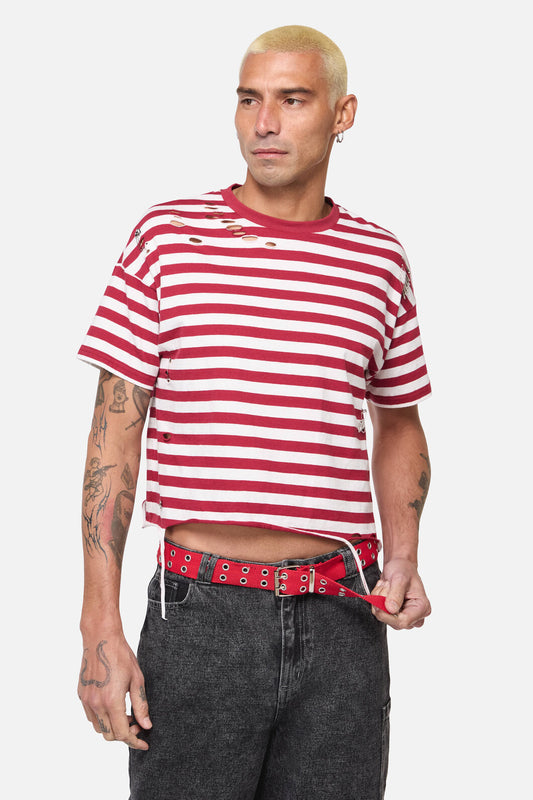 Dangerfield - Red Cotton Webbing Belt - red