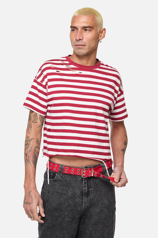 Dangerfield - Red Cotton Webbing Belt - red
