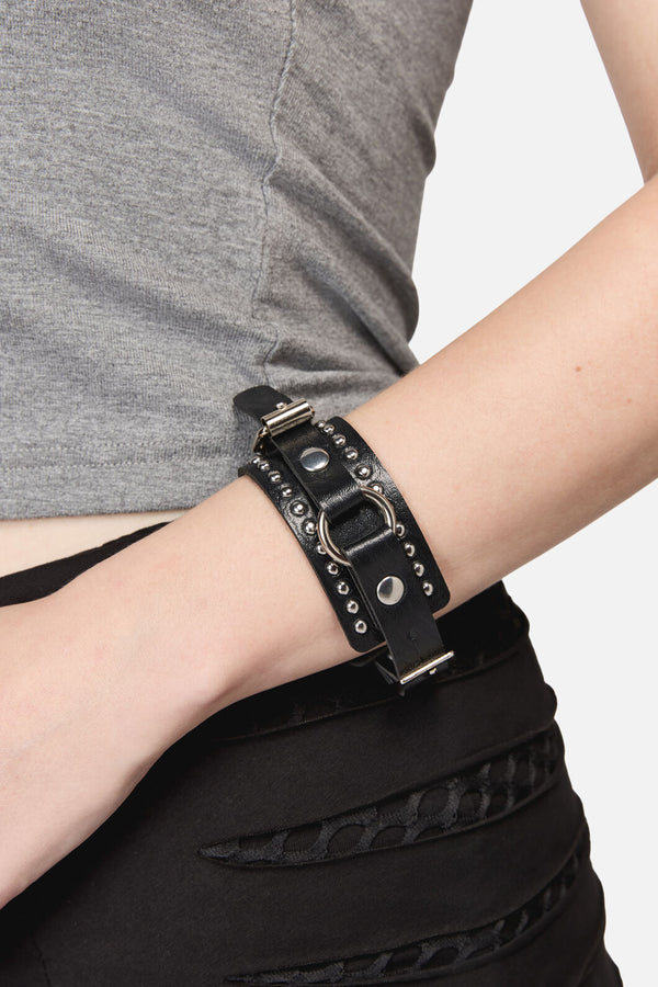 Dangerfield - Stud Buckle Cuff - black