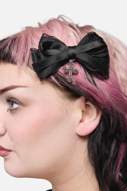 Dangerfield - Cross Bow Slide Hair Clip Set - black