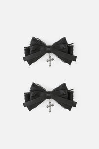 Dangerfield - Cross Bow Slide Hair Clip Set - black