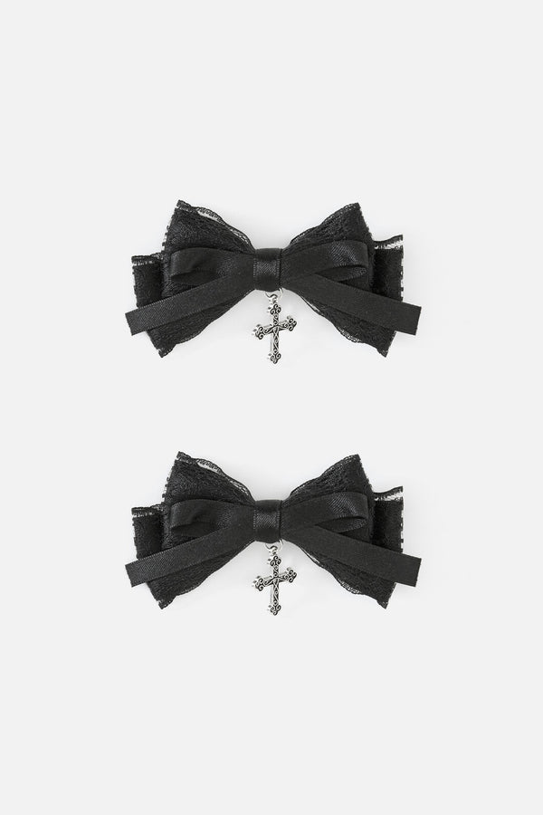 Dangerfield - Cross Bow Slide Hair Clip Set - black